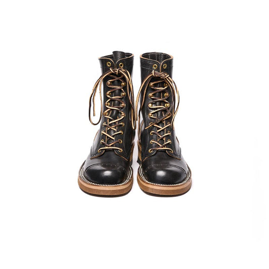 ローリングダブトリオ BF04 ROOTS 8.5 BLACK HORSEBUTT メンズ レザー ワーク ブーツ