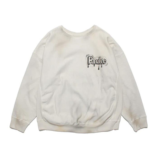 バウワウ BW242-SPSS SKETCH PAULIE SWEATSHIRTS WHITEG AGING メンズ プルオーバー スウェット SKETCH×BOWWOW コラボ