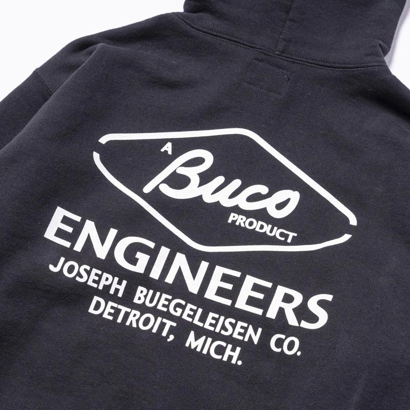 ブコ BC23102 BUCO F/Z PARKA / ENGINEER ブラック×ホワイト 301 メンズ ジップパーカー