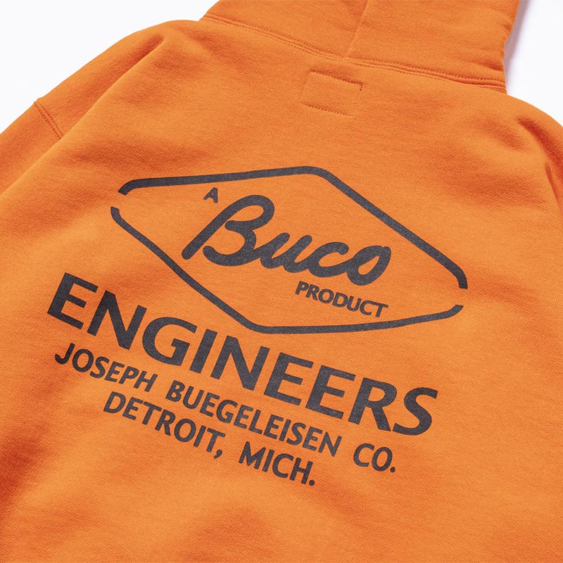 ブコ BC23102 BUCO F/Z PARKA / ENGINEER オレンジ×ブラック 307 メンズ ジップパーカー