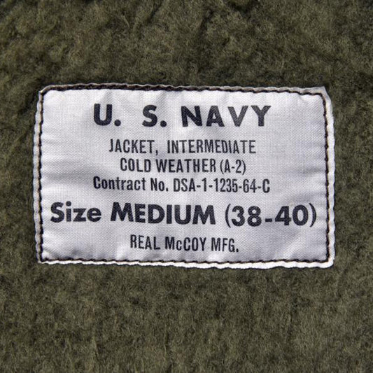 ザ リアルマッコイズ MJ21113 U.S.N. A-2 DECK JACKET REAL McCOY MFG. デッキジャケット オリーブ メンズ