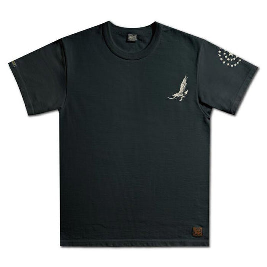 デラックスウエア DXT-2301 DUPLE ブラック メンズ 半袖 プリント Tシャツ バックプリント カットソー