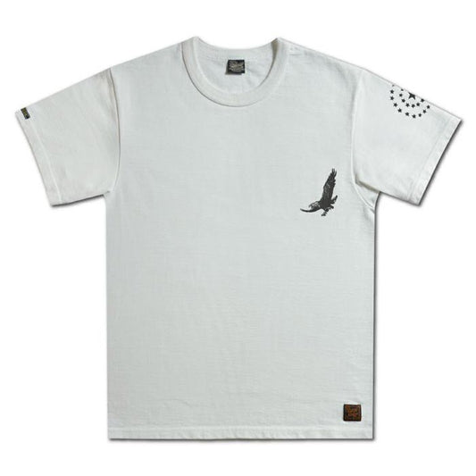 デラックスウエア DXT-2301 DUPLE ホワイト メンズ 半袖 プリント Tシャツ バックプリント カットソー