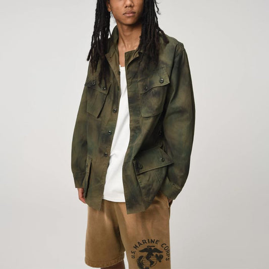 バウワウ BW241-JFJC JUNGLE FATIGUE JACKET SPRAY CAMO メンズ アウター ジャケット グリンベレー