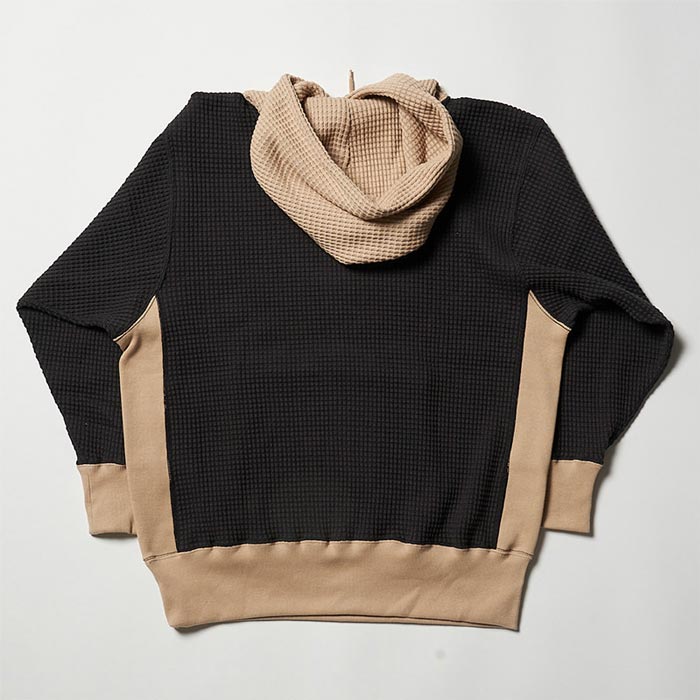ジャクソン マティス JM24SS014 2-Tone Waffle Parka 2トーン ワッフル パーカー チャコール メンズ プルオーバー フーディー