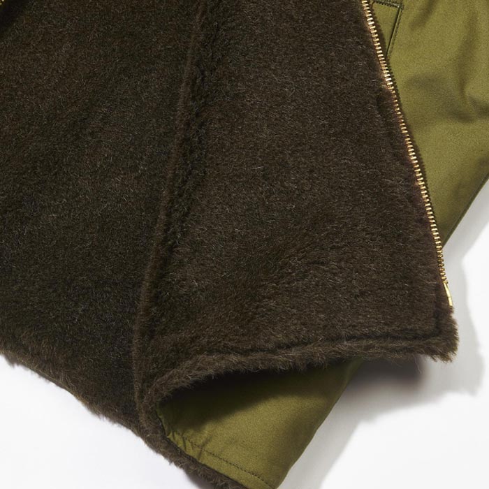 ザ リアルマッコイズ MJ23107 USN ALPACA VEST アルパカ ベスト カーキ メンズ アウター ベスト アルパカライニング ミリタリーベスト