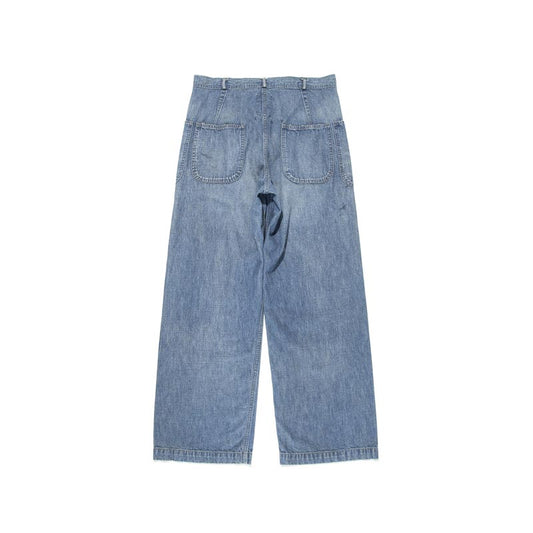バウワウ BW251-U4DTS USN M44 DUNGAREE TROUSERS, SIDE SEAMLESS インディゴ エイジング メンズ USN M44トラウザーズ デニム
