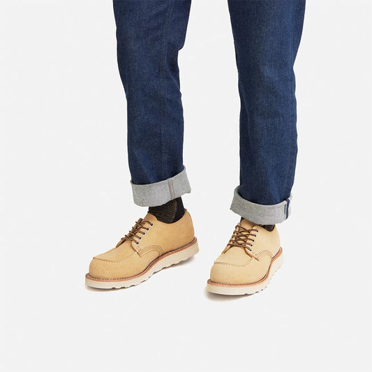 レッドウィング ICON STYLE NO.8079 Classic Moc Oxford クラシックモック オックスフォード ベージュ ラフアウト メンズ レザー ワーク ブーツ 短靴