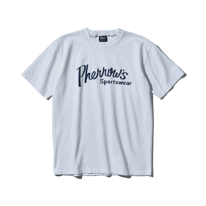 フェローズ 23S-PT1 Pherrow's Sports メンズ 半袖 プリント Tシャツ White