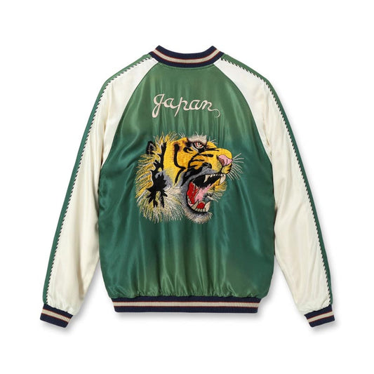 テーラー東洋 Lot No. TT15710-145 Early 1950s Style Acetate Souvenir Jacket “TIGER HEAD” × “JAPAN MAP” (AGING MODEL)