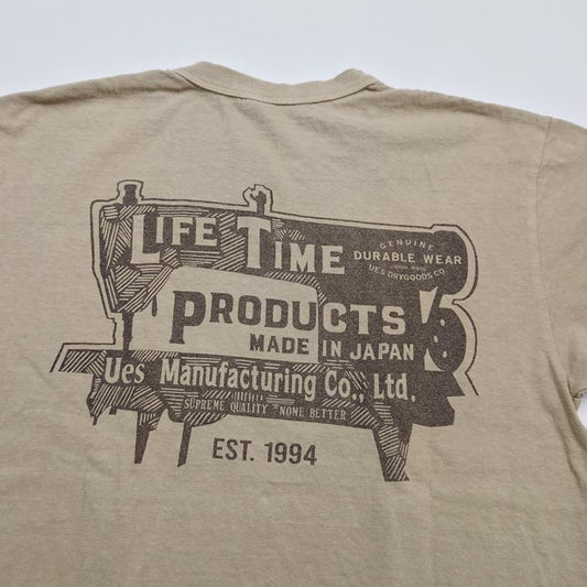 UED SEWING MACHINE Tシャツ ベージュ