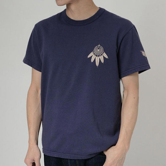 25SS デラックスウエア SDTS-2502 MAZE 60パープル メンズ 半袖 Tシャツ バックプリント