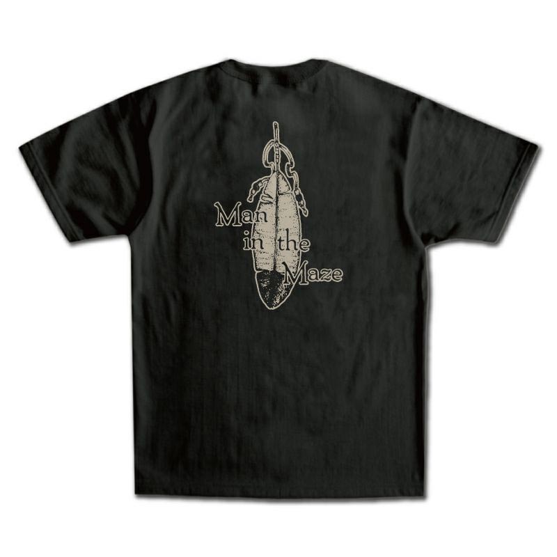 25SS デラックスウエア SDTS-2502 MAZE ブラック メンズ 半袖 Tシャツ バックプリント