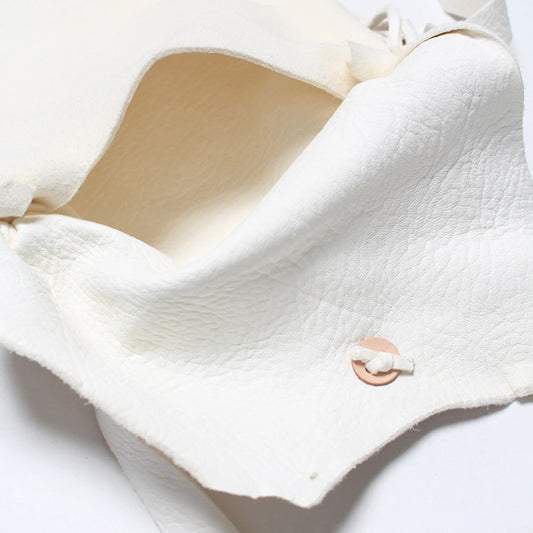 バウワウ BW241-DSBS DEER SKIN BAG SUEDE WHITE ディアスエードポーチ リアルコンチョ スエードバージョン ホワイト メンズ
