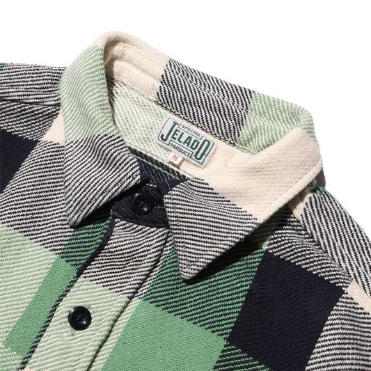 ジェラード JP01123 JELADO Farmers Shirt ファーマーズシャツ ミント メンズ ネルシャツ 長袖