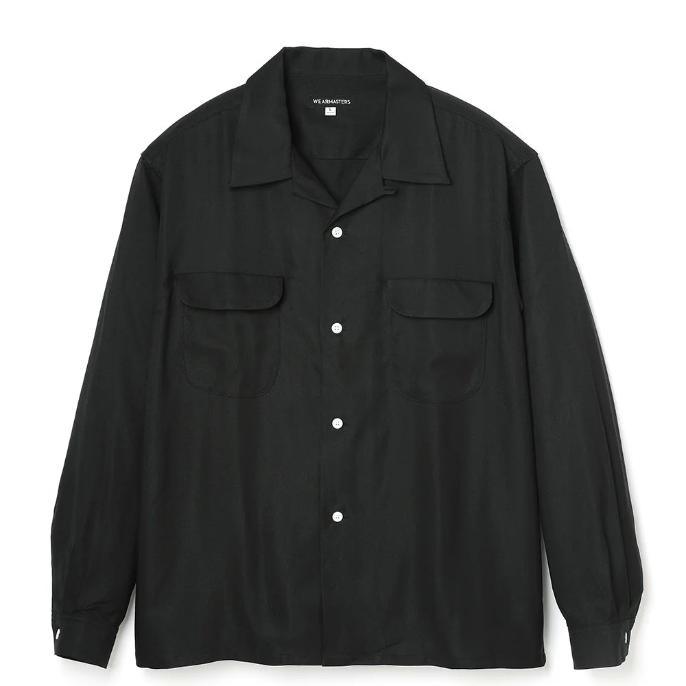 Lot.877 Flap Pocket Rayon Shirt L/S -Black-