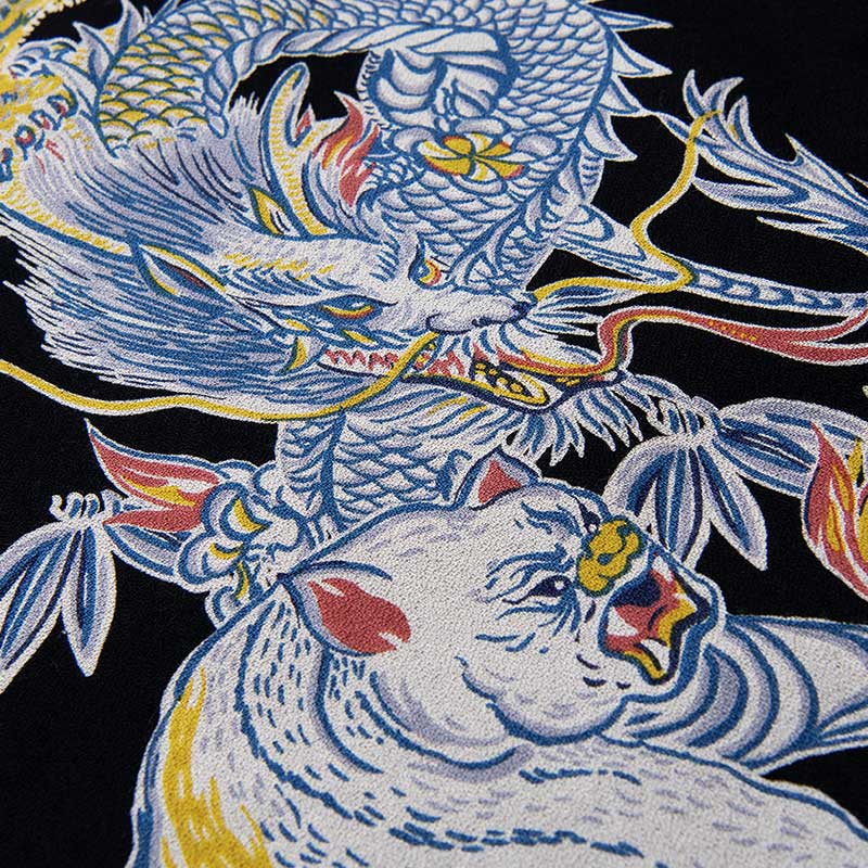 ステュディオ・ダ・ルチザン 5721 トルネード豚アロハシャツ ブラック メンズ 半袖 シャツ