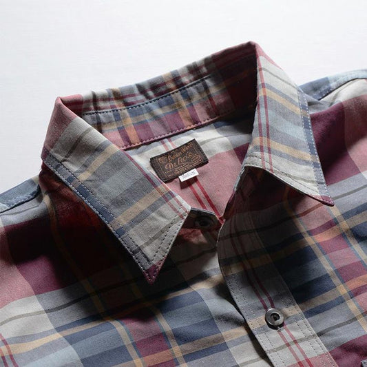 24SS デラックスウエア LV-30 MULTI CHECK PATTERN スルーチェックシャツ MULTI.CHECK 長袖 シャツ チェック