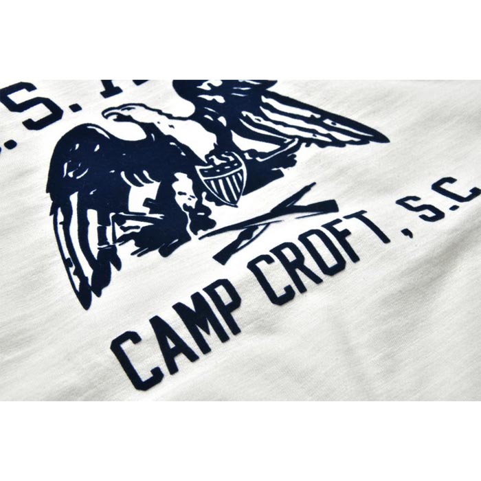 ザ リアルマッコイズ MC23010 AMERICAN ATHLETIC TEE / CAMP CROFT ミルク メンズ 半袖 プリント Tシャツ ミリタリー