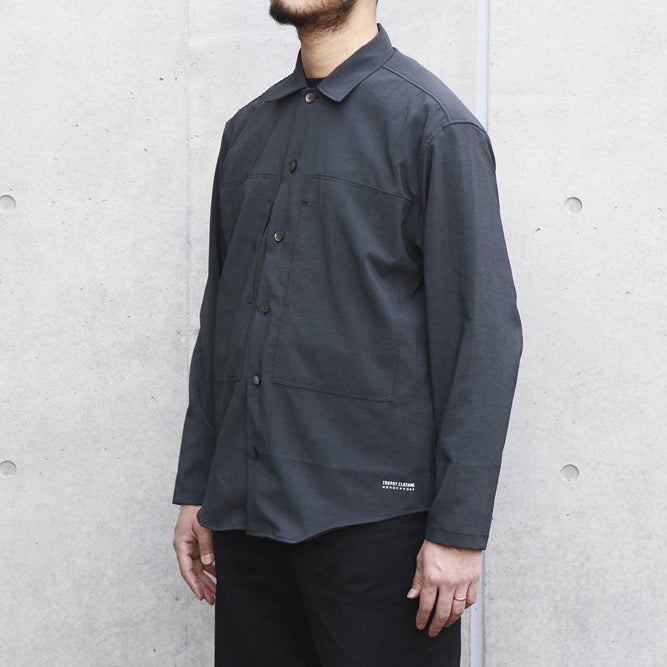 トロフィークロージング TR23SS-405 MONOCHROME Utility L/S Shirt プルオーバーシャツ チャコール
