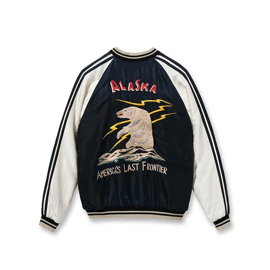 テーラー東洋 Lot No. TT15492-119 Late 1950s Style Acetate Souvenir Jacket “POLAR BEAR” × “MOOSE” (AGING MODEL)