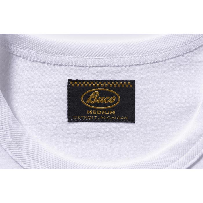 ブコ BC24003 BUCO TEE / ENGINEERS ホワイト 010 メンズ 半袖 プリント Tシャツ バインダーネック バックプリント