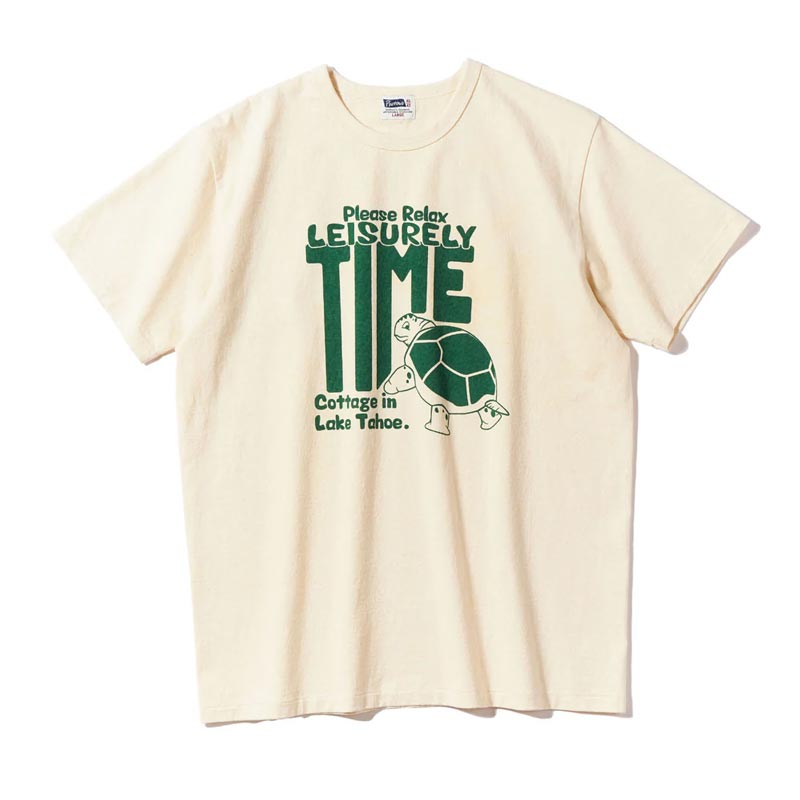 フェローズ 25S-PMT6 LEISURELY TIME S.ホワイトメンズ 半袖 プリント Tシャツ