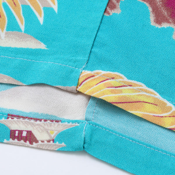 サンサーフ Lot No. SS38866 SUN SURF SPECIAL EDITION “LEGENDARY HAWAII” 123 ターコイズ アロハシャツ