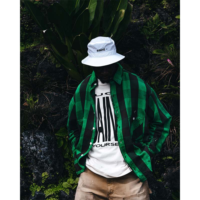 セントマイケル SM-HR8-0000-020 SS TEE / SAINT YOURSELF / WHITE メンズ 半袖 プリント Tシャツ バックプリント