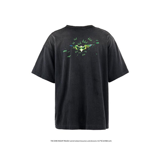 セントマイケル SM-HR8-0000-C53 BTM_SS TEE / JOKER / BLACK メンズ 半袖 プリント Tシャツ バックプリント The Dark Knight コラボ