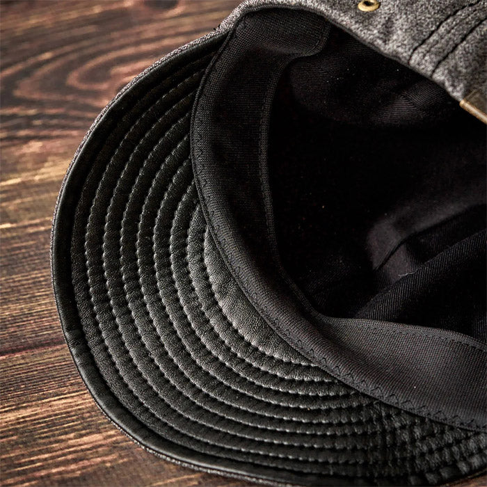 ミスターファットマン 5231007 F WAPPEN BILLIE CAP F ワッペン デニム ショートブリムキャップ GREY