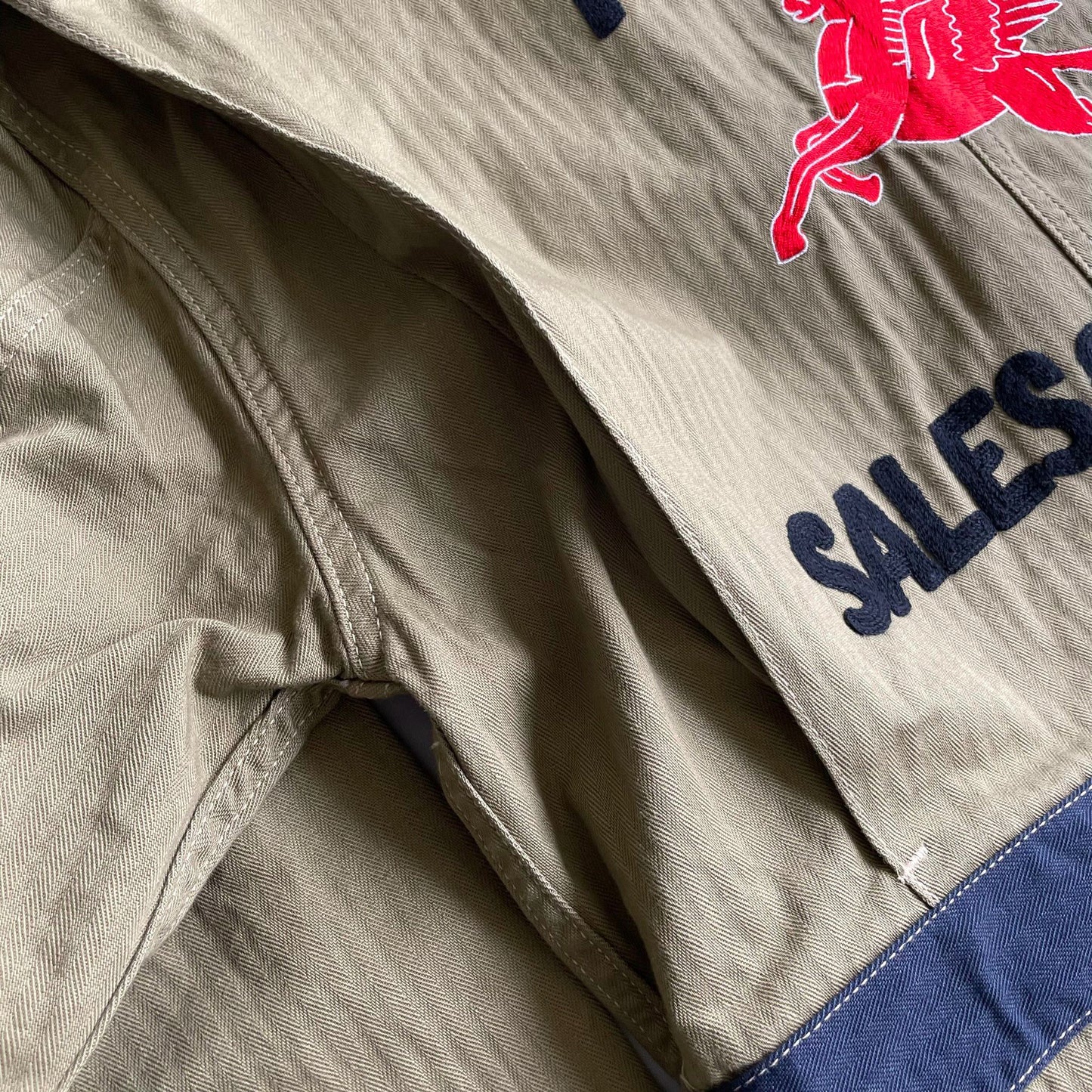 クッシュマン 21032 HERRING BONE SHOP COAT ベージュ