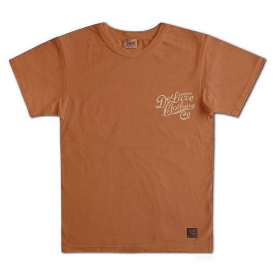 24SS デラックスウエア BRGM-00B10 デラックスウエアロゴデザイン SCREEN ORANGE メンズ 半袖 プリント Tシャツ カットソー バックプリント