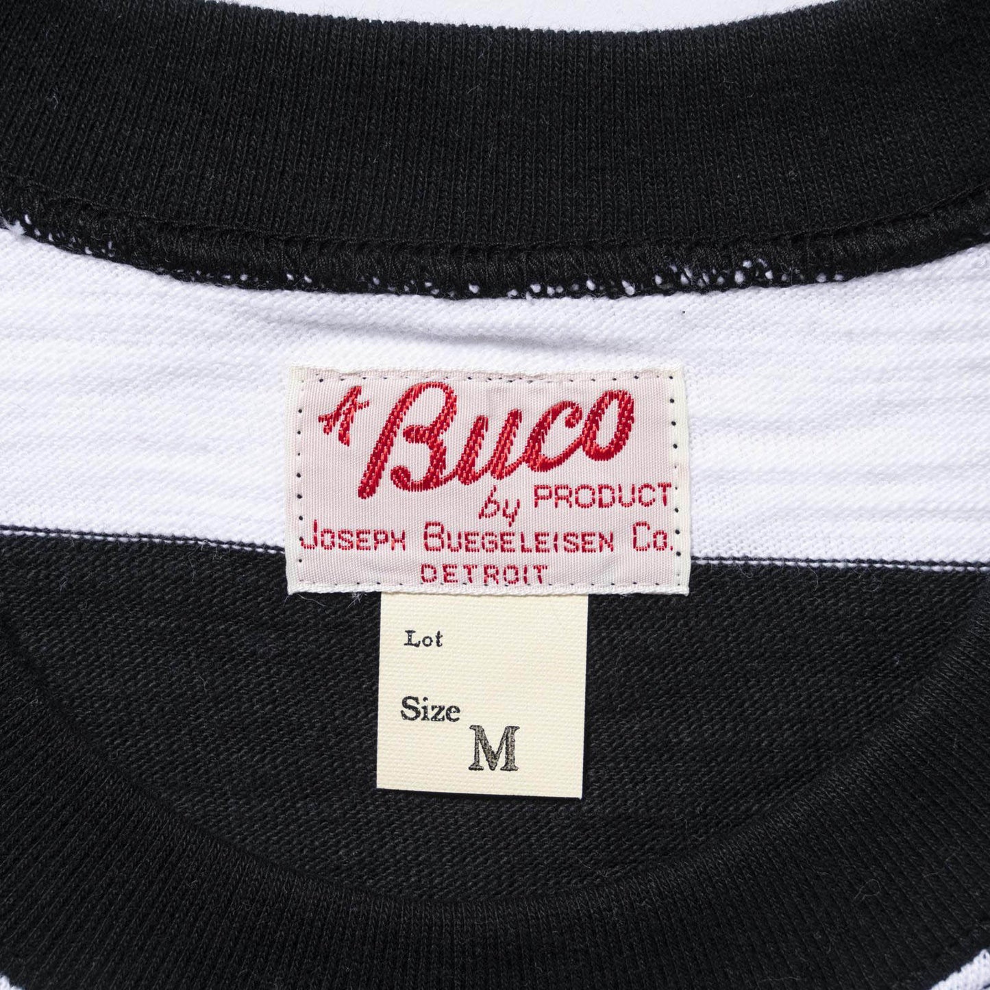 BUCO STRIPE TEE S/WHITE