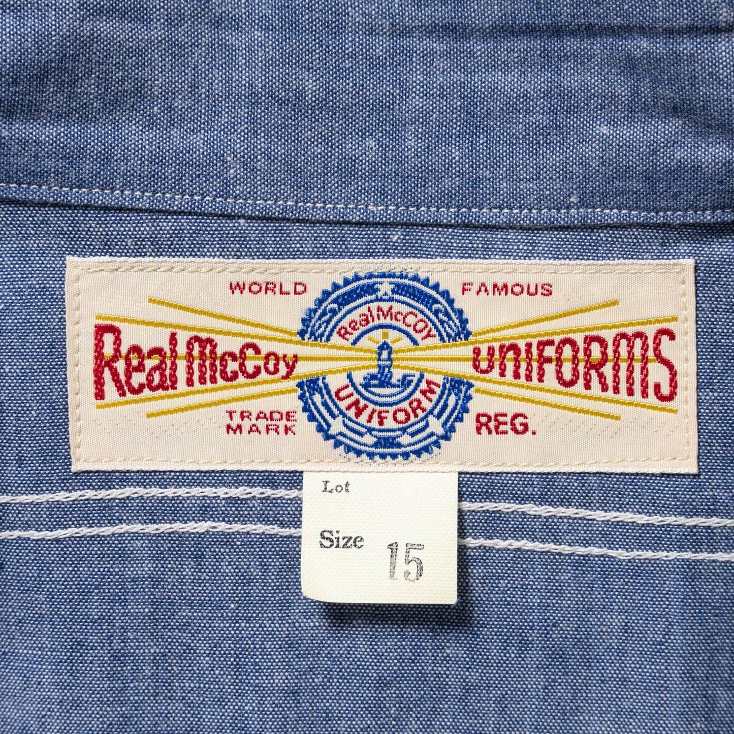 U.S. NAVY CHAMBRAY SHIRT S/S / USS KIDD:ワンウォッシュ