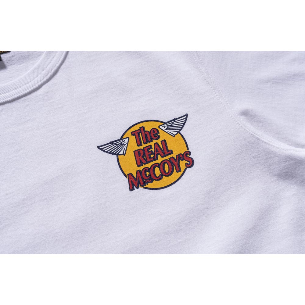 ザ リアルマッコイズ MC24004 THE REAL McCOY'S LOGO TEE S/S ホワイト / 010 メンズ ロゴ プリント Tシャツ