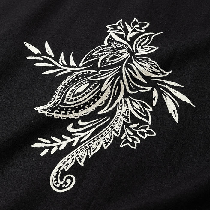FLOWER PATTERN SH :BLACK
