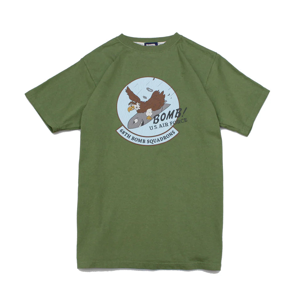 フェローズ 24S-PT20 US.AIR FORCE G.GREEN メンズ プリント Tシャツ US.AIR FORCE カタログ未掲載モデル オリジナルデザイン