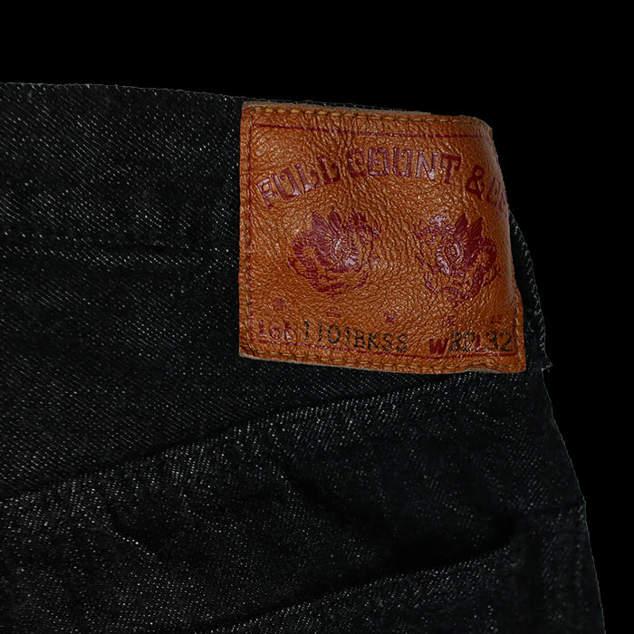 1101BKSS Straight Black Selvedge Denim(Super Smooth)