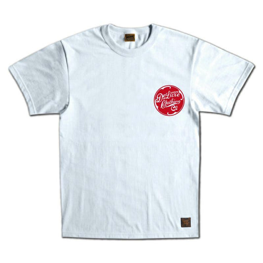 デラックスウエア BRGD-00B11 DELUXEWARE ホワイト 7月15日海の日企画 メンズ 半袖 プリント Tシャツ カットソー バックプリント