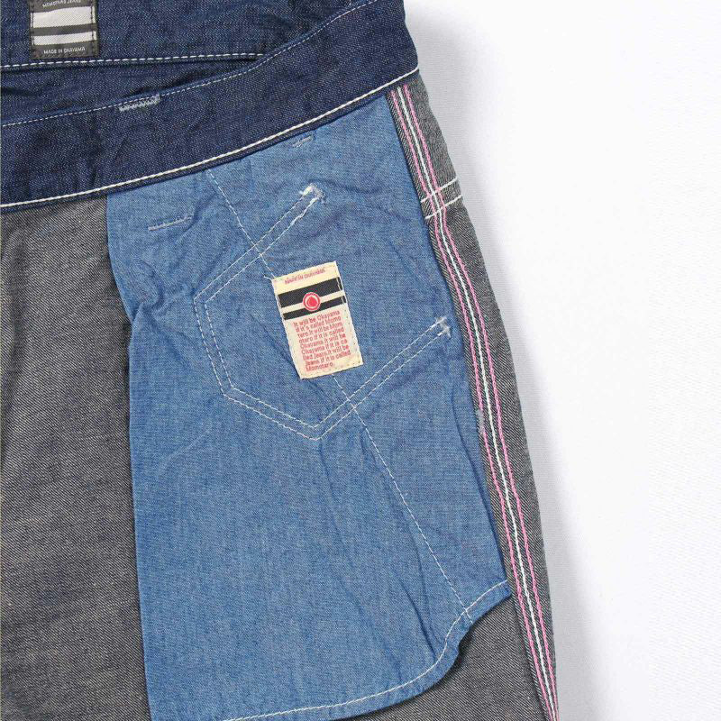 10.5ozデニム・リフレクター・ダブルヒップ・クロップドワークパンツ