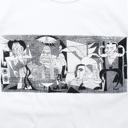 バウワウ BW231-RPT RED PABLO TEE ホワイト メンズ プリント Tシャツ ピカソ バンドTシャツ エイジン 加工