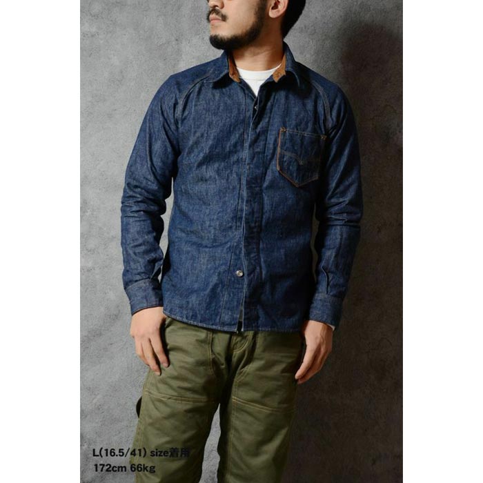 デラックスウエア 7640 40s DENIM SHIRT デニムシャツ メンズ 10.5oz 長袖 ワンウォッシュ