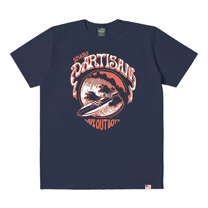 STUDIO_D'ARTISAN USAコットンピグメントダイTシャツ【8168B】:イエロー/オレンジ/ネイビー