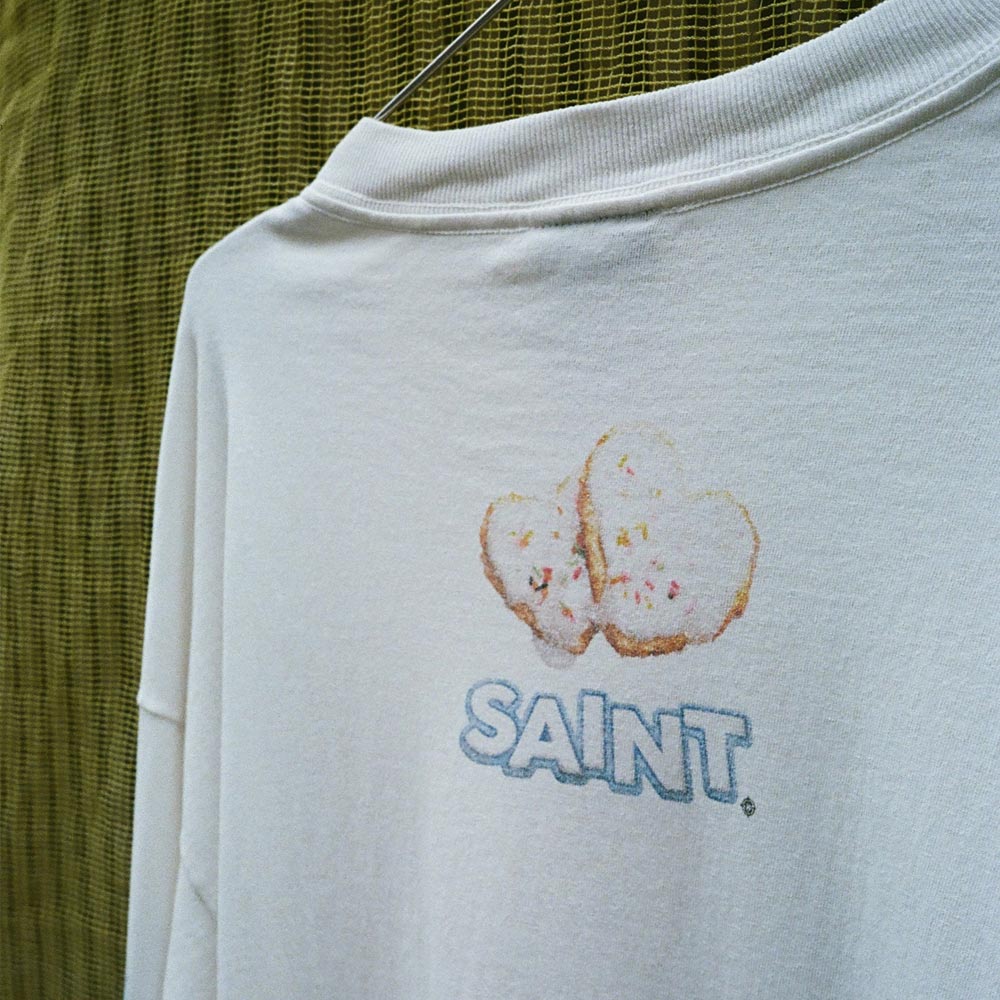 セントマイケル SM-YS1-0000-C39 SA_LS TEE / HEART CKIE / WHT メンズ ハートクッキー ホワイト ロンT