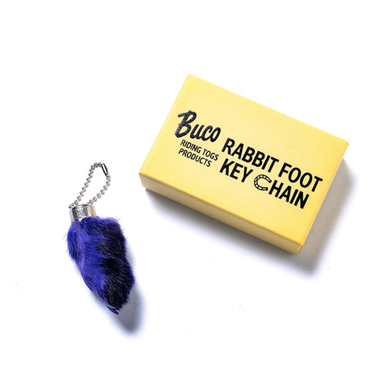 BUCO RABBIT FOOT KEY CHAIN:PURPLE