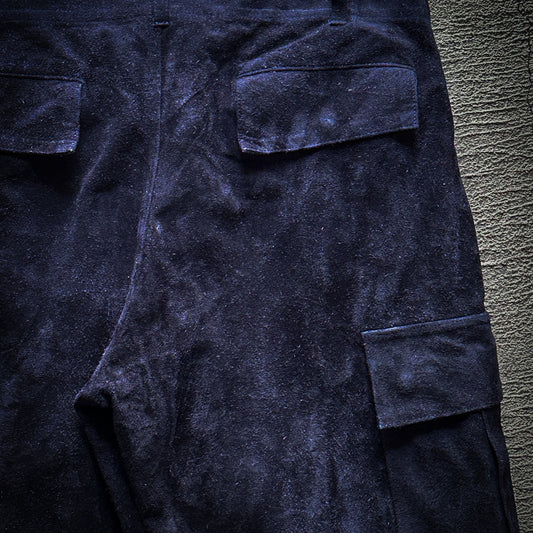 WSBTM10 ≪NAVY≫ "MOTOR NEW VINTAGE" WASHABLE HORSE ROUGHOUT CARGO PANTS ウォッシャブルホースラフアウト カーゴパンツ
