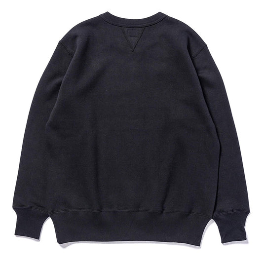 10 OZ. LOOPWHEEL CREWNECK SWEATSHIRT:ブラック