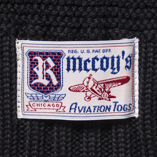 SCARF, WOOL-KNIT:NAVY
