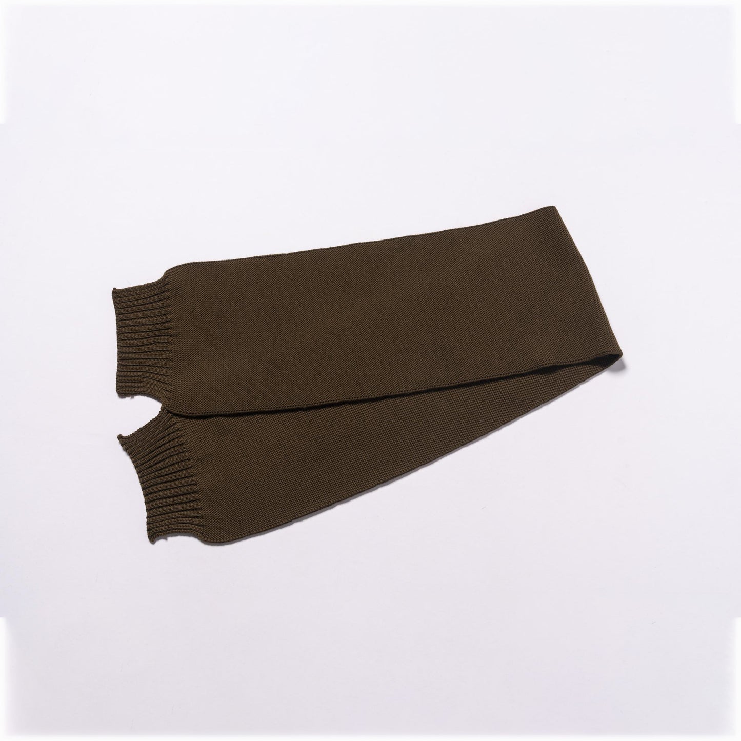 SCARF, WOOL-KNIT:OLIVE